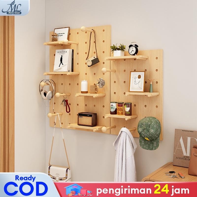Pegboard Kayu Pegboard Dinding Perlengkapan Papan Pegboard Pegboard Papan Dinding 60*120Cm & 60*80Cm