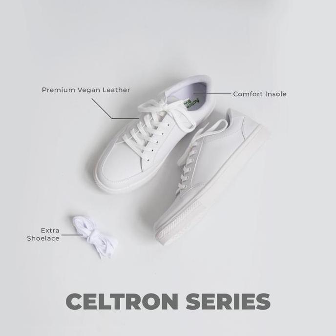 Sepatu Putih Pria White Sneakers Cowok Natara Celtron Full White