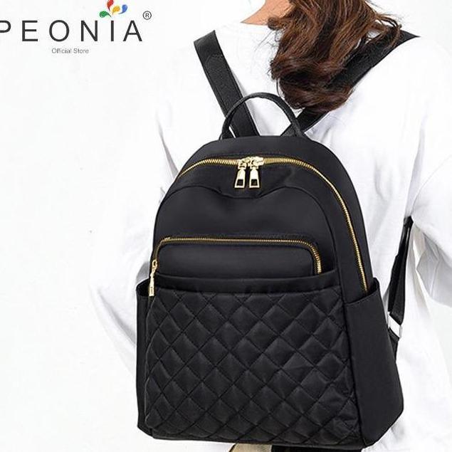 BEBAS ONGKIR - Peonia PNA GENNA Water Resistant Ransel Korea Tas Wanita Punggung  Kantor Kerja Sekol