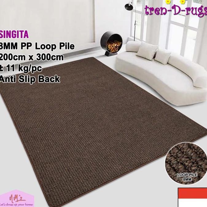 Tren-D-rugs karpet jumbo besar permadani polos ruang tamu 200x300 NMs