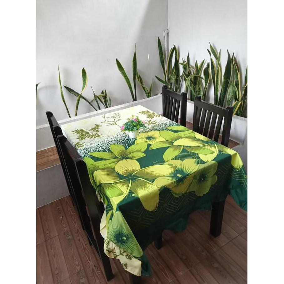 Dkrs- Taplak Meja Makan Kain Katun Modern Rumbai