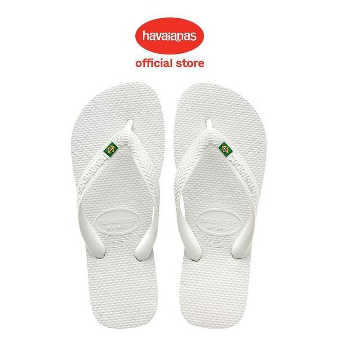 PROMO DISKON - [ONLINE EXCLUSIVE] Havaianas 0001 Brasil - White - Sandal Pria