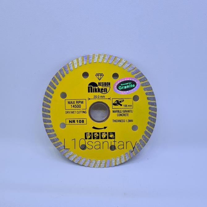 Yourpw- Diamond Wheel Nikken Resibon Turbo Pisau Potong Granit Nikken Turbo 4"