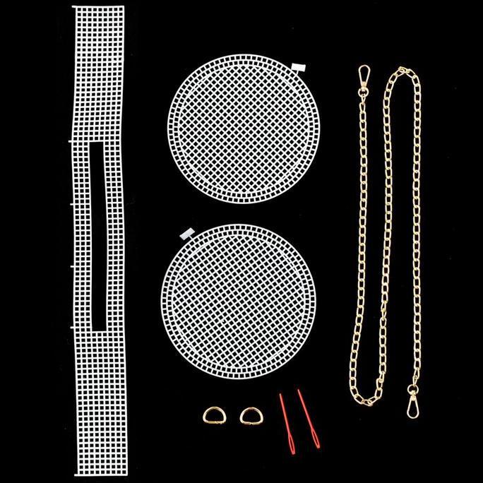 TERMURAH Plastic Canvas Kit Tas Bulat Jaring Rajut READY STOCK