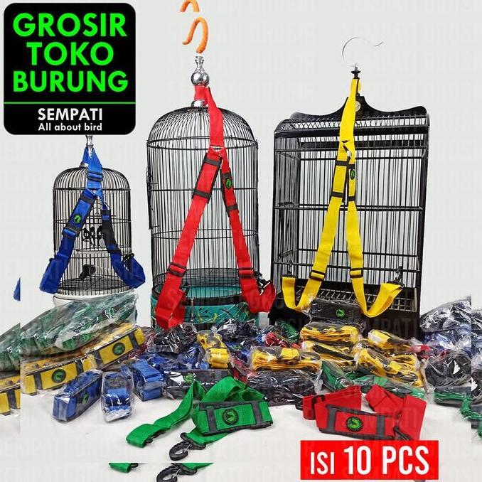 BEBAS ONGKIR - Sempati Grosir Tali Gendong Sangkar Isi 10 Tali Gendongan Bawa Kandang Burung Murai L