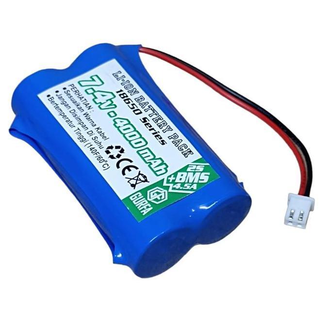batrai rc/ speaker & 2x 18650-2s 4000mah 7.4v protetor bms 4.5a xh 2 kode 366