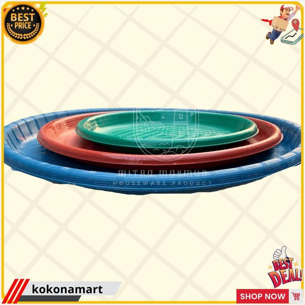 Tampah Bulat Plastik Wadah Nasi Kebuli Wadah Tumpeng Hajatan Siap Kirim