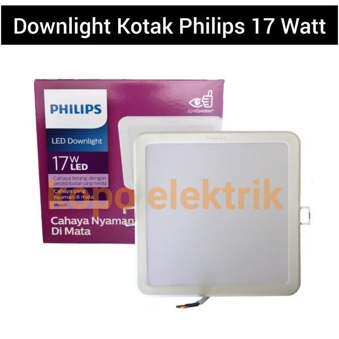 Expert- Lampu Led Downlight Philips 17 Watt Kotak Meson 17w