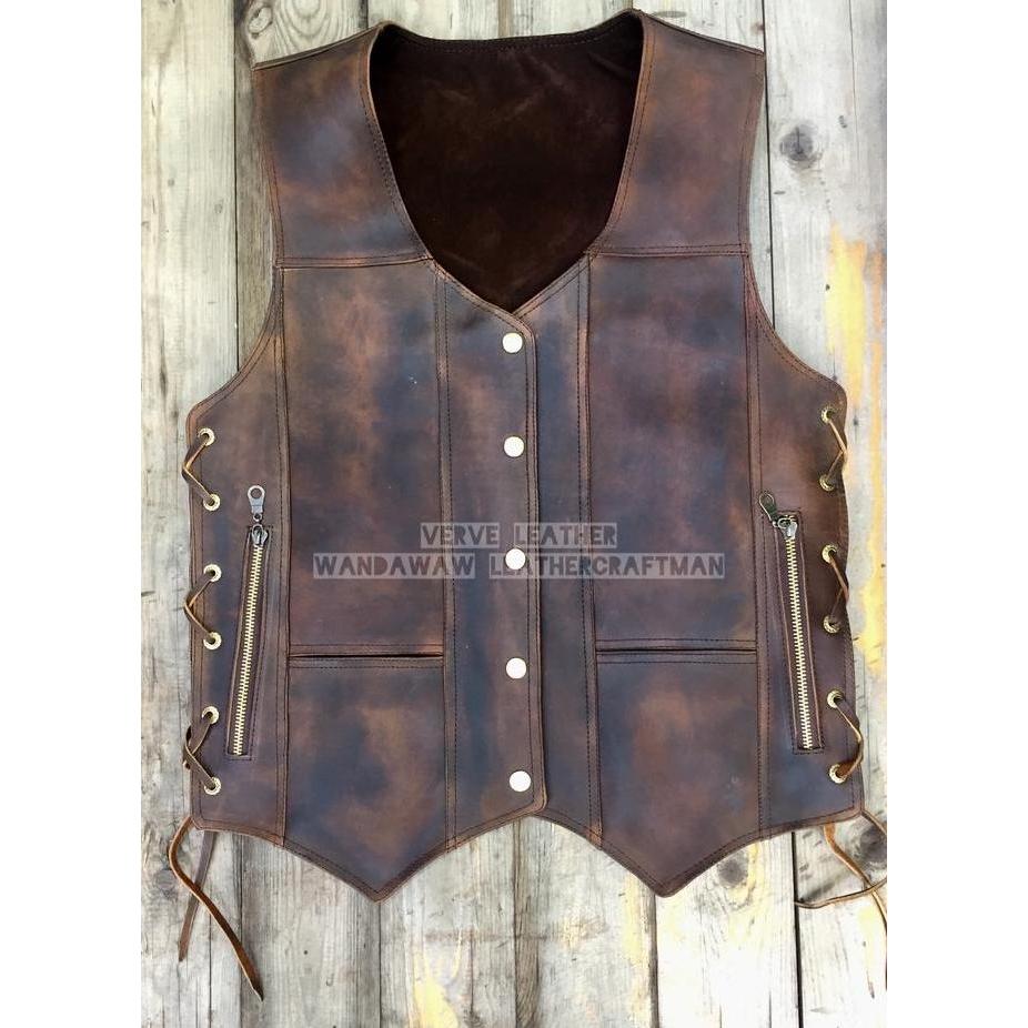 TERBARU - Rompi kulit, vest kulit , rompi motor , vest motor , rompi biker