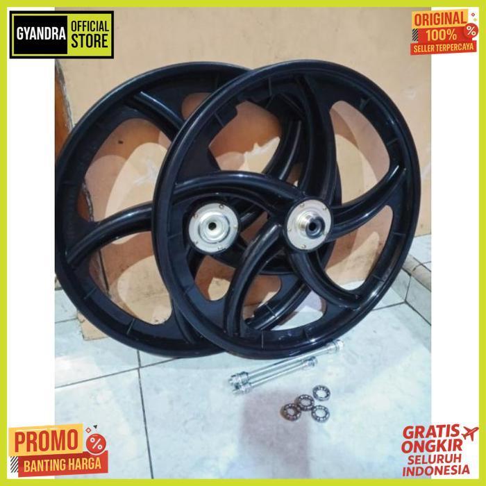 Murah Velg/Pelek/Veleg Sepeda Racing Ukuran 20 Hitam (Bmx,Mini,Lipat Dll)Bisa Pasang Diskbrake, Plas