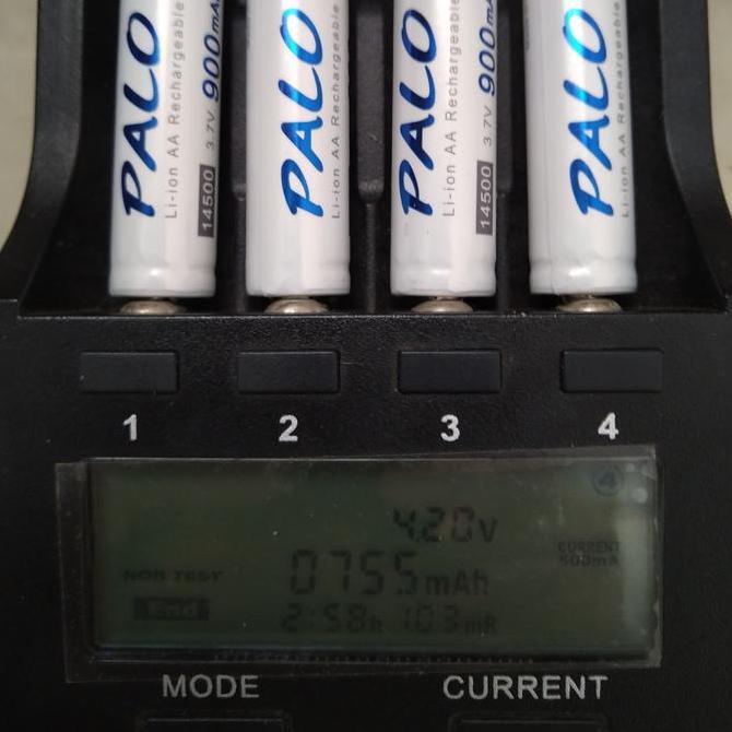 baterai 3.7v aa 14500 750mah li-ion rechargeable kode 1232