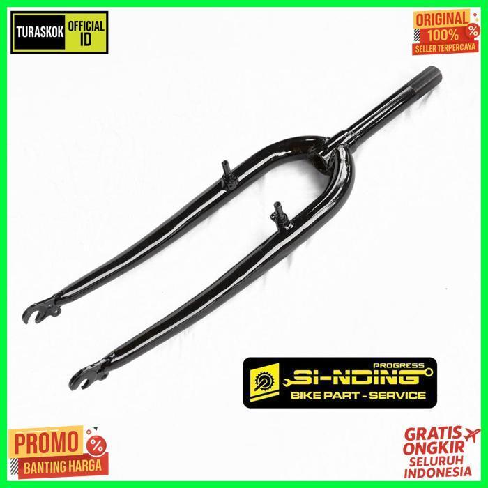 Termurah Fork Rigid Sepeda Federal Communter Bike 26 Inch Drat Cantilever V Brake Hitam Chrome Plati