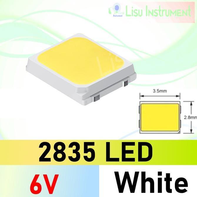 2835 LED 6V 1W 6500K 110-120LM WHITE PUTIH