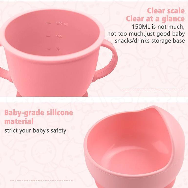 New Cookglory Set Piring Makan Bayi Silikon - Piring Silikon Bebas Bpa & Set Makan Penting