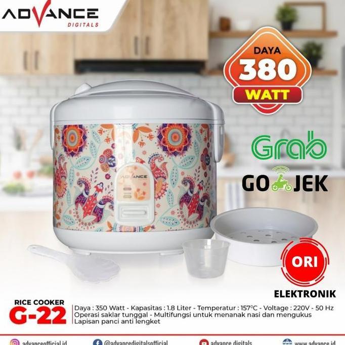 TERBARU - ADVANCE RICE COOKER 1.8 LITER MOTIF BATIK G-22