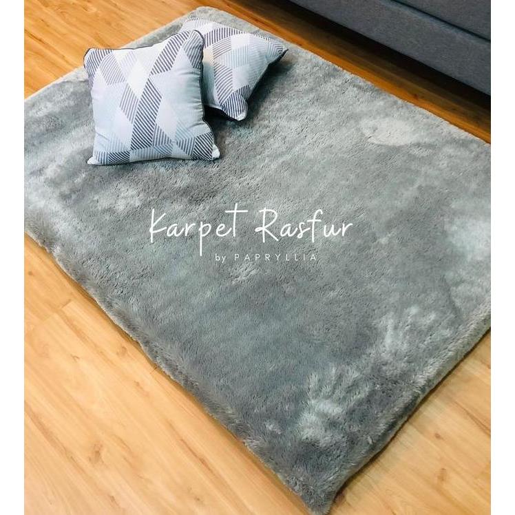 NEW - Karpet Bulu Rasfur Karpet Lantai Kasur Bulu Jumbo + Busa Tebal