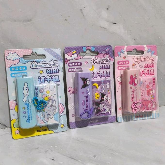 Mini Steples Set Refill 2in1 Staples Set Sanrio Kuromi Joytop Lucu Cute