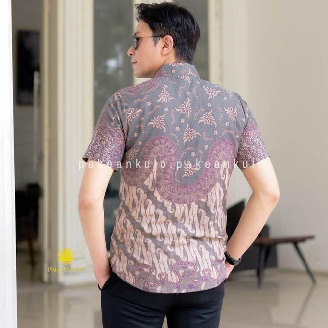 Pakeankulo Batik Pria Premium Slimfit Motif Aswangga Lengan Pendek