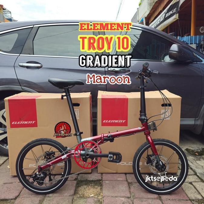 Terlaris Sepeda Lipat Element Troy 10 Gradient