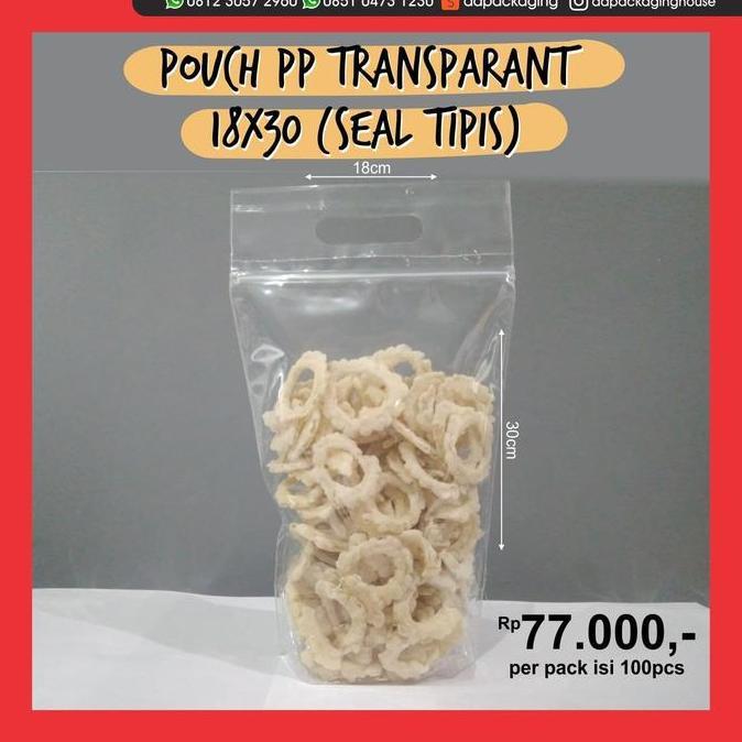 Stand Up Pouch Plastik PP 18 x 30