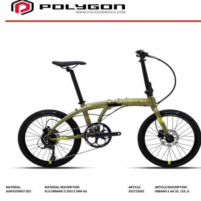 Terlaris Sepeda Lipat Polygon 20 Inch Urbano 5
