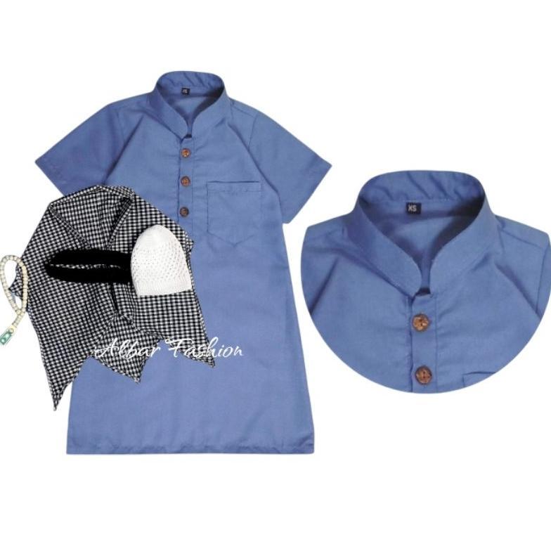Limited Baju Gamis Jubah Koko Bayi Set Sorban 0-2 Tahun Jubah Bayi Newborn Plus Surban Igal