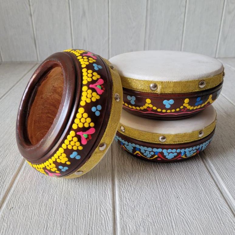 Mainan Anak Rebana Anak Rebana Mini Kecil Motif Unik Aman Untuk Balita