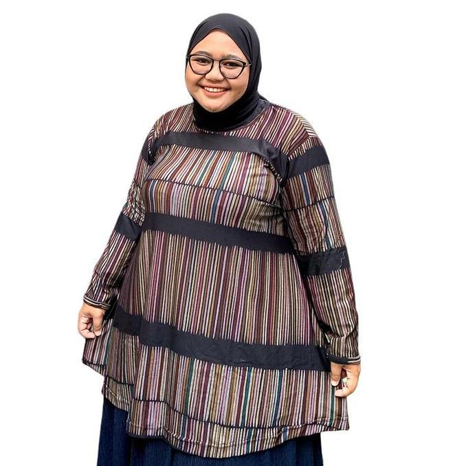 Zeba | Lane Tunik Kaos Jumbo LD 120 - 180 cm Calvin Jeans Melar Muat BB 70 - 160 kg Baju Atasan Wani