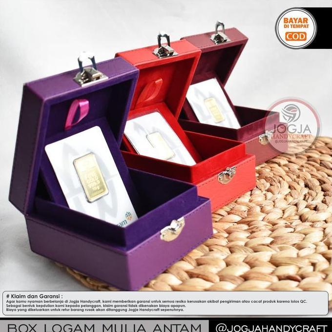 PREMIUM Box Logam Mulia Antam Berjahit / Kotak Tempat Emas Antam