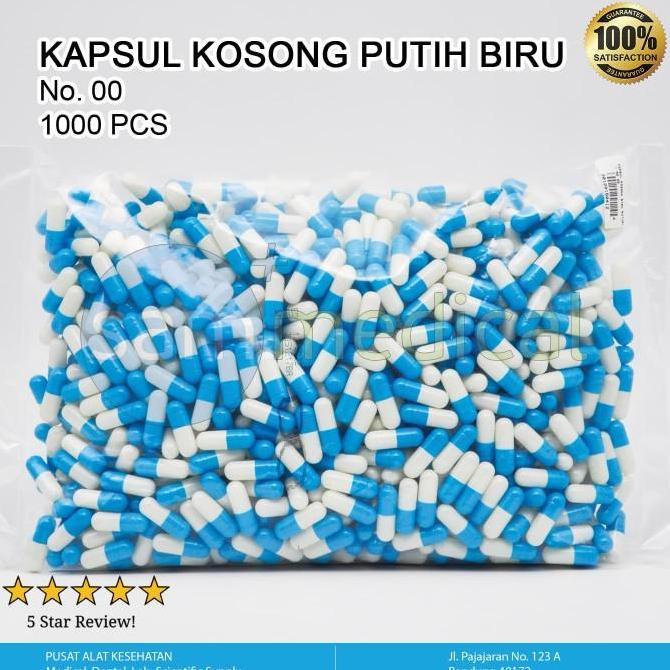 New- Kapsul Kosong No. 00 / Cangkang Kapsul Kosong / Kapsul Kosong Isi 1000 Pcs