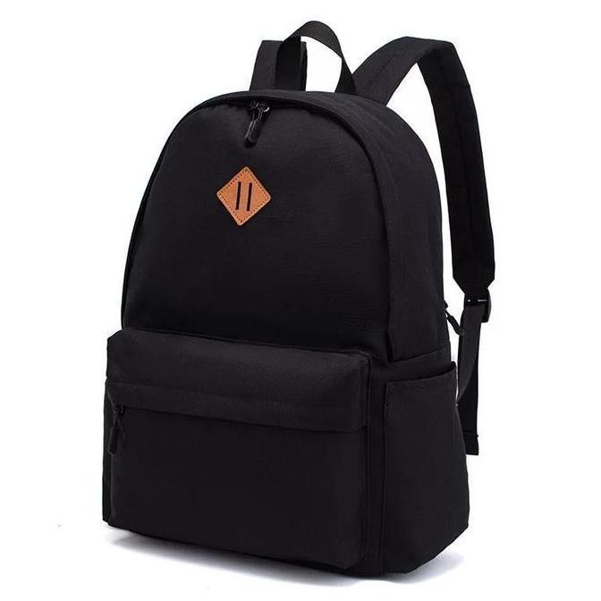 Bag- Tas Ransel Polos Pria Wanita Tas Punggung Klasik Simple Tas Sekolah Sd Smp Sma Stm Kanvas Backp