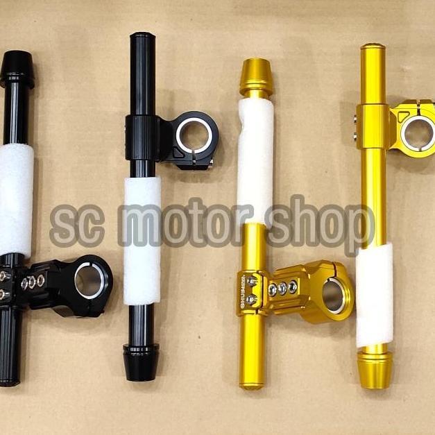 Stang jepit NUI racing full cnc + jalu stang 26-33mm satria fu-vixion Terlaris