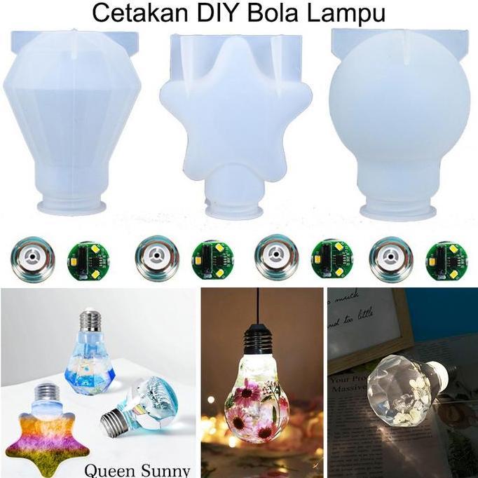 Cetakan Resin Handmade DIY Bola Lampu Bohlam Mold Silicone Silikon ICA