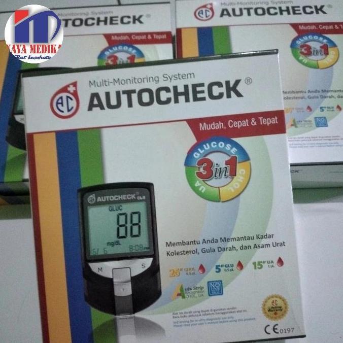 New- Alat Cek Gula Darah Asam Urat Colestrol Auto Check