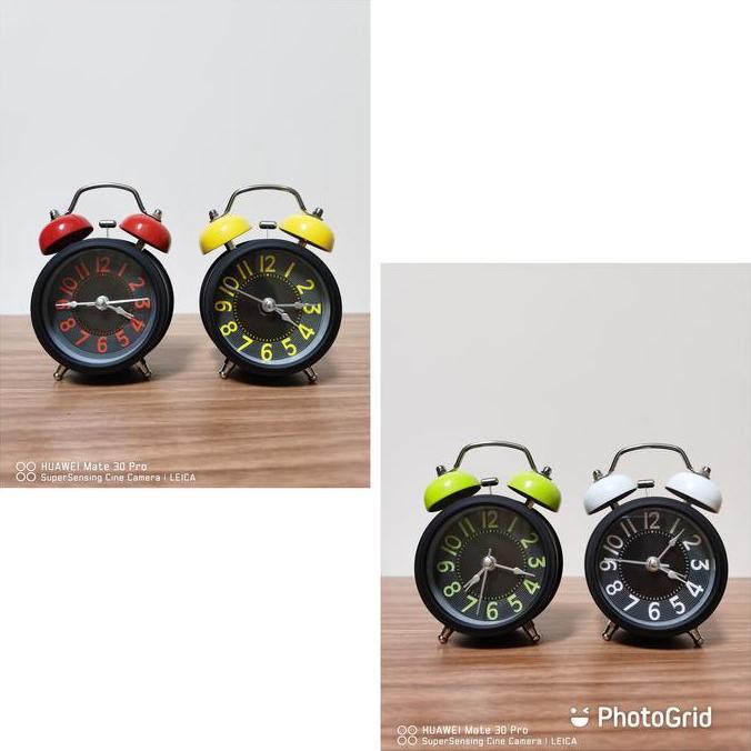 Promo Jam Beker Kring Besi 668 Polos Diameter 9 cm Weker Diskon