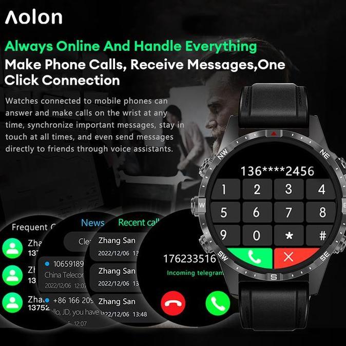 Aolon Smartwatch Jam Tangan Waterproof Nfc Bluetooth Call