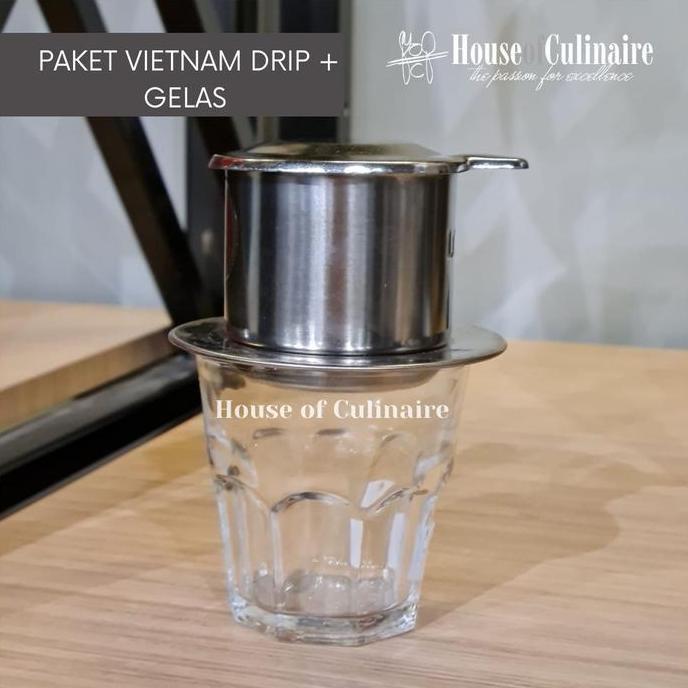 Kit- Paket Alat Kopi Vietnam Drip + Gelas Hemat