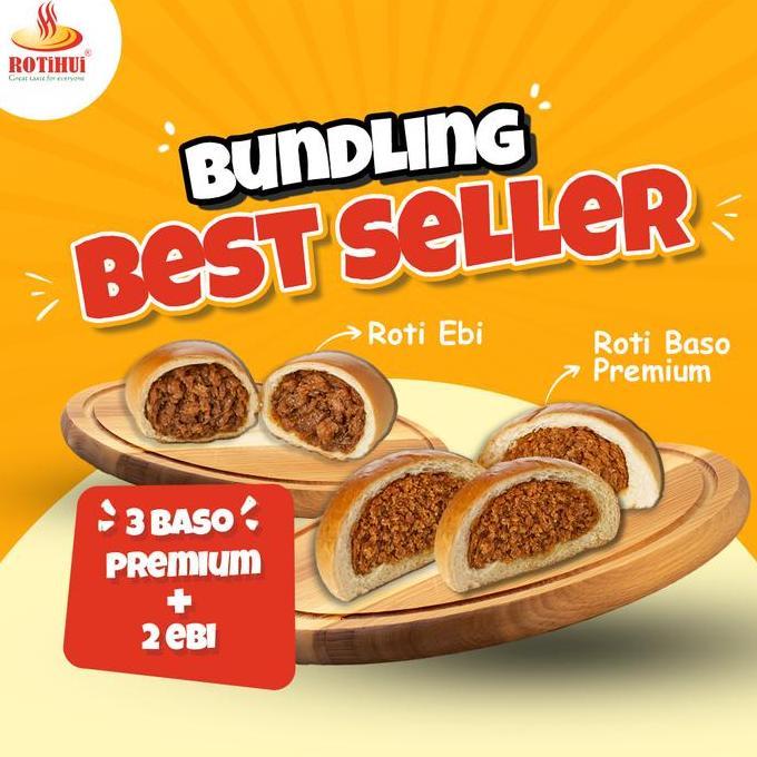 BUNDLING BEST SELLER 3 BASO AYAM PREMIUM 2 ROTI EBI PONTIANAK ROTIHUI