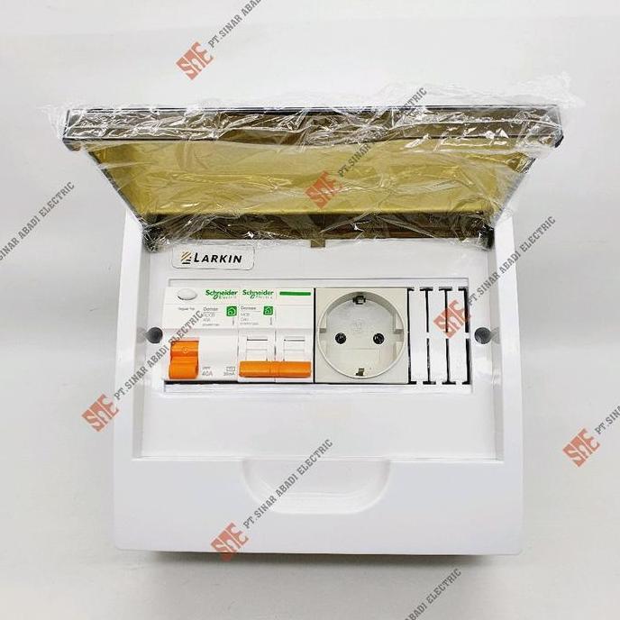 Box Panel Schneider EV Wall Charger Up to 7kw RCCB 40A + MCB 2P + Stop Kontak 16A Ewig + Box Larkin 