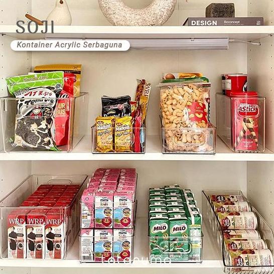 SOJI - Tempat Penyimpanan Makanan Kontainer Box Kulkas Akrilik