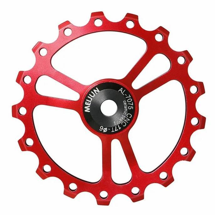 Murah Meijun Pulley 17T Ceramic Bearing Pulley RD Sepeda Ceramic Oversize Non COD