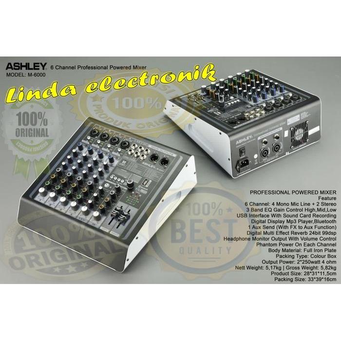 power mixer ashley m6000 ashley m 6000 garansi resmi original