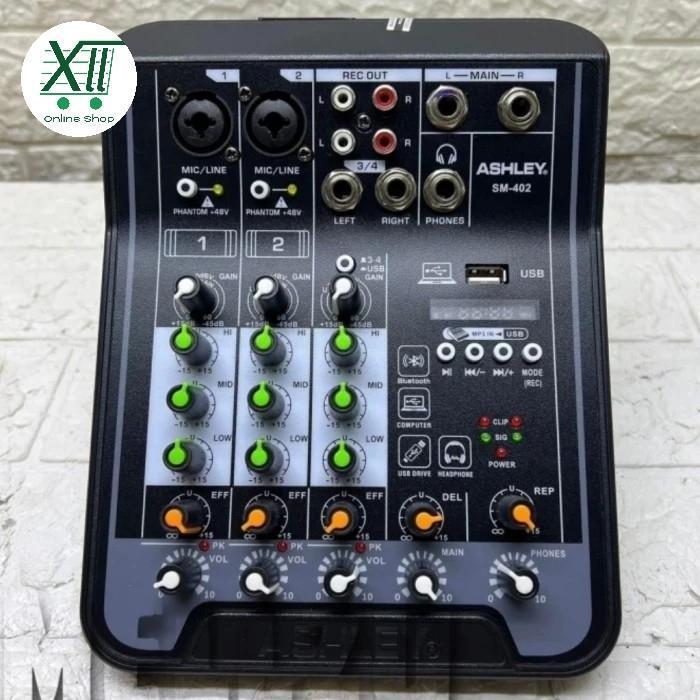 TERLARIS ASHLEY SM~402 MiNi MiXER AUDiO ORiGiNAL MiXER 4 CHANNEL ( 2 MONO + 1 STEREO )