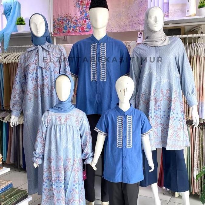 Gamis Tali Rabat Elzatta Hijab Dress Muslim Couple Family Sarimbit