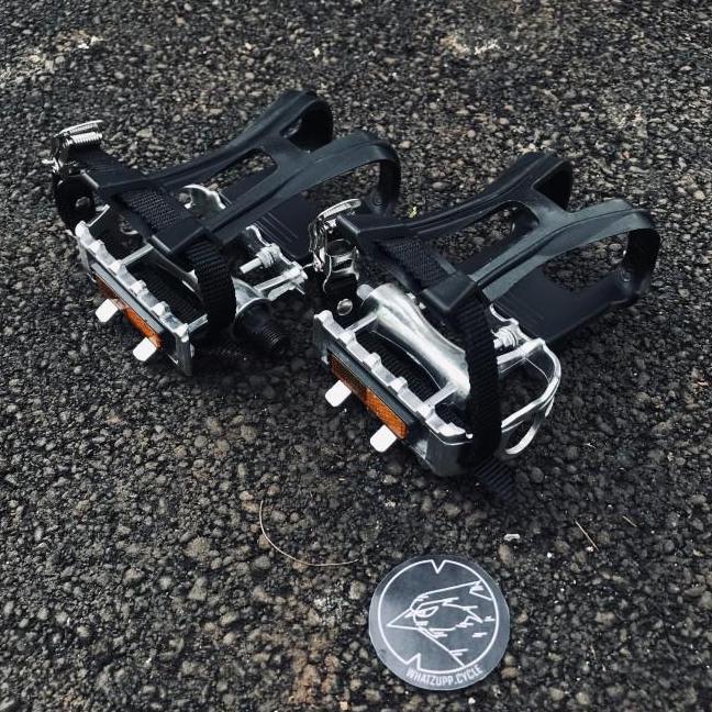 Pedalset Pedal Fixie Toeclip Loncer
