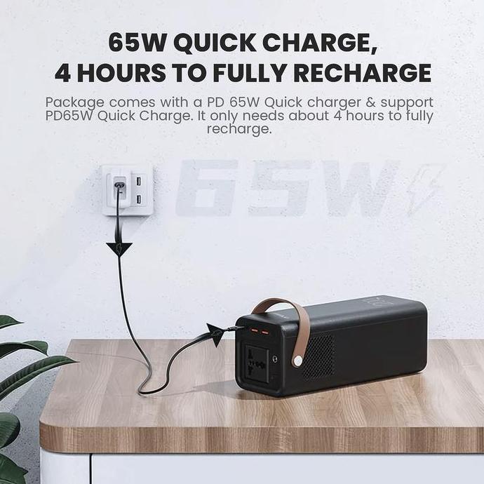 Bardonshop - Uneed 52.8Mah Portable Power Station Mini Powerbank Ups812