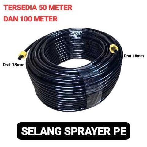 SELANG SPRAYER ELEKTRIK 25 METER 50 METER ATAU 100 METER ALAT SIRAM HOSE IRIGASI HIDROPONIK SELANG S
