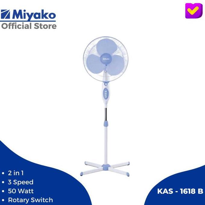 Kipas Angin Miyako KAS 1618 Standing Fan Miyako 1618 Kipas Berdiri BPL HEMAT