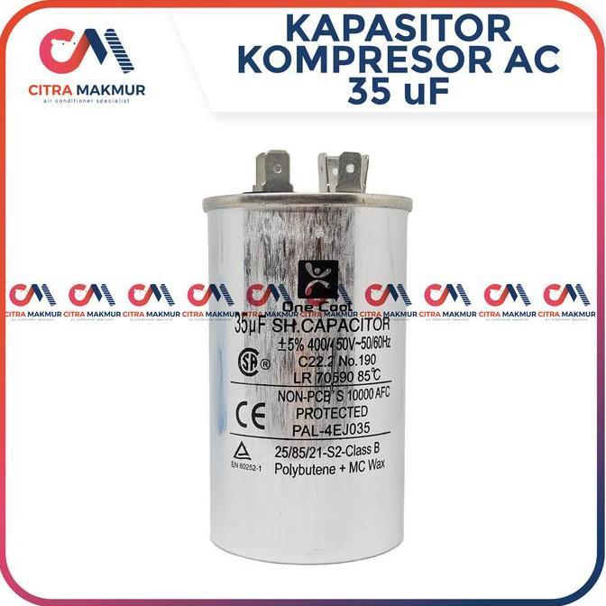 Kapasitor AC 35 uF Capasitor Outdoor Kompresor 1 1,5 pk TERBARU