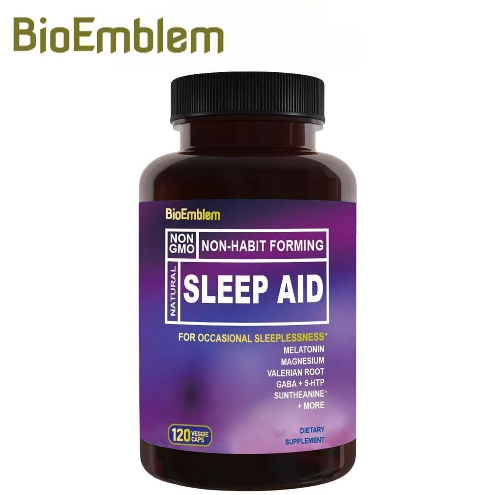 Ready BioEmblem Natural Sleep Aid for Adults with Melatonin, Valerian Root, Pinetheanine and More | 